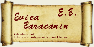 Evica Baračanin vizit kartica